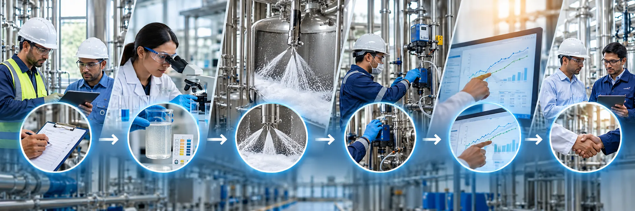 Organised engineering process documentation and water chemistry testing instruments